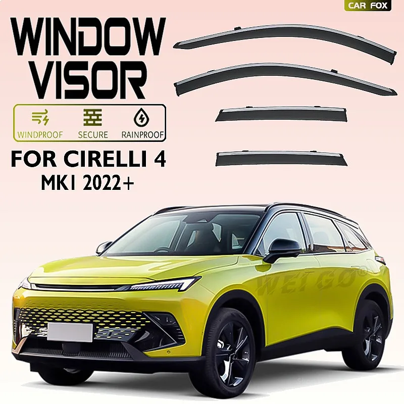 

4Pcs Car Window Visor for Cirelli 4 2022+ Rain Sun Shade Windshield Side Deflector Auto Accessories