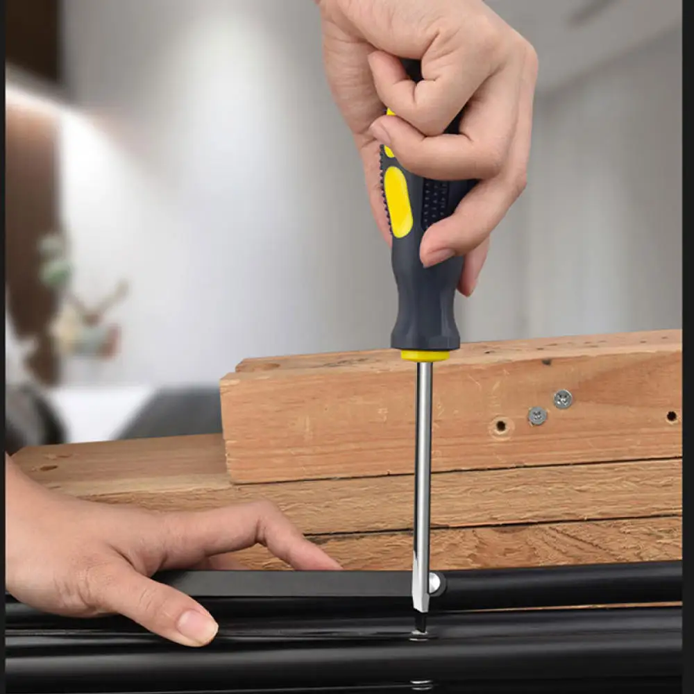 Hand Screwdriver Ergonomic Massage Grip Strong Magnetic Tip Chrome Vanadium Steel Repair Diy Tool Furniture Assembly Set Manual