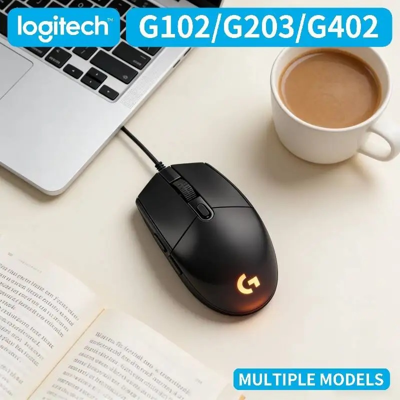 

Logitech G102 G203 G402 Wired Gaming Mouse Premium Material Sweat Resistant Surface Comfort Grip for Pro Players