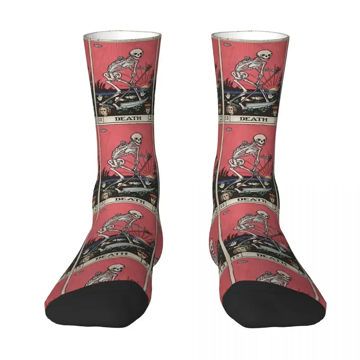 

Death Tarot Active Socks Harajuku Sweat Absorbing Stockings All Season Long Socks Accessories for Unisex Gifts
