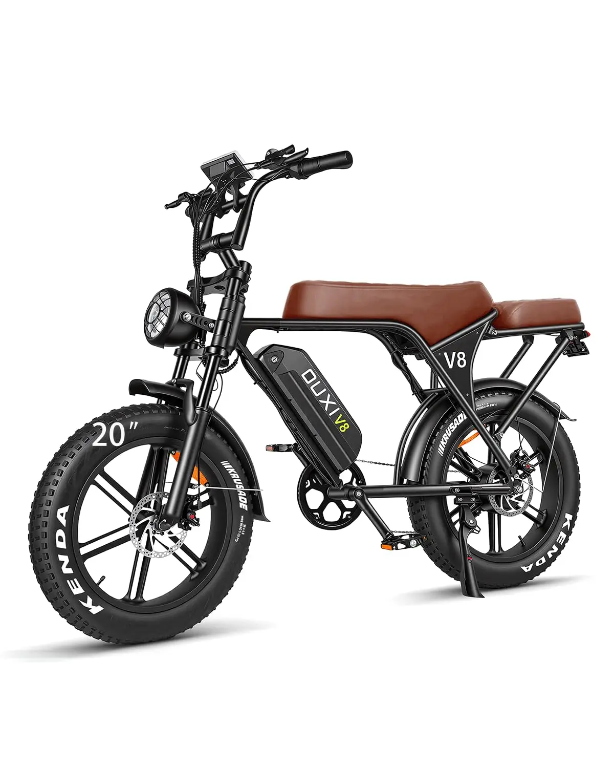 V8 Electric Bike for Adults/Teens, 16"/20" Fat Tire E Dirt Bike with 36V/48V | 10.4/15/30AH Removable Battery, 35-60 Miles image 3