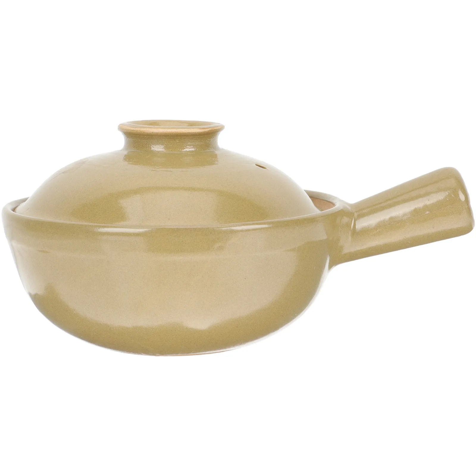 Single Serving Casserole Pot Heat Resistant Thick Handle Smooth Surface Even Heating Energy Efficient Stew Pot for Home Cooking