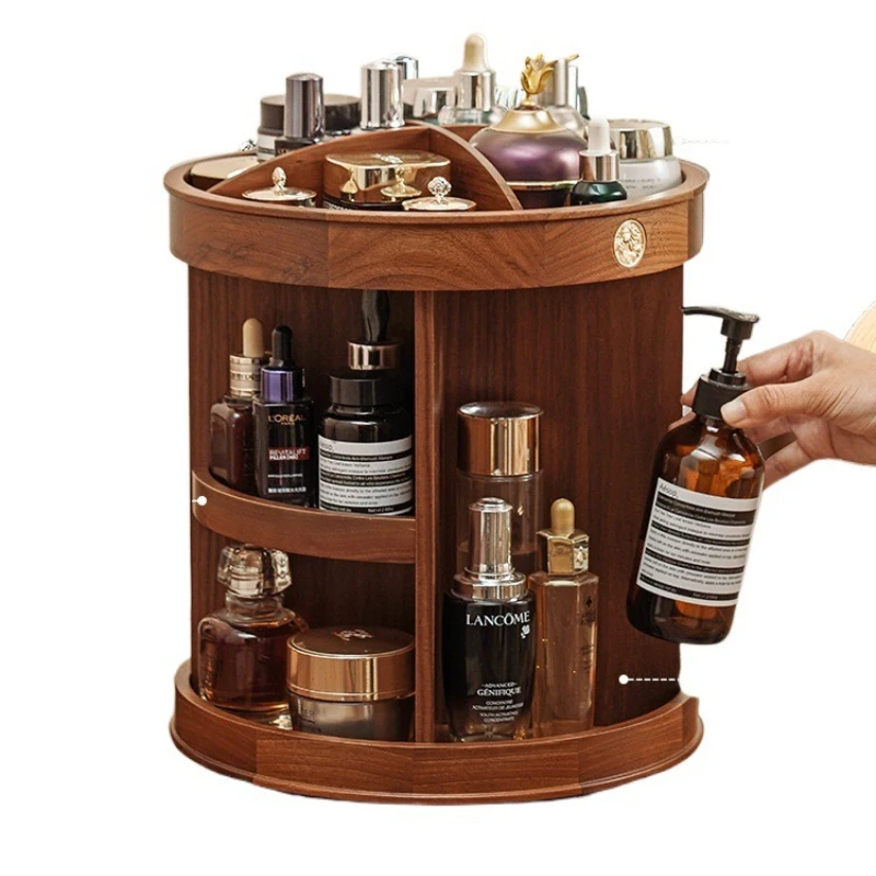 

Rotating Cosmetics Storage Box Desktop Sense Large Capacity Dresser Perfume Skin Care 2025 New Shelf