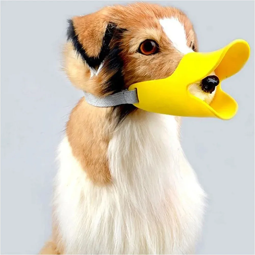 Pet Anti-bite duck mouth mask anti-barking  Silicone masks can be used for small and medium-sized dogs  Stops Barking and Biting
