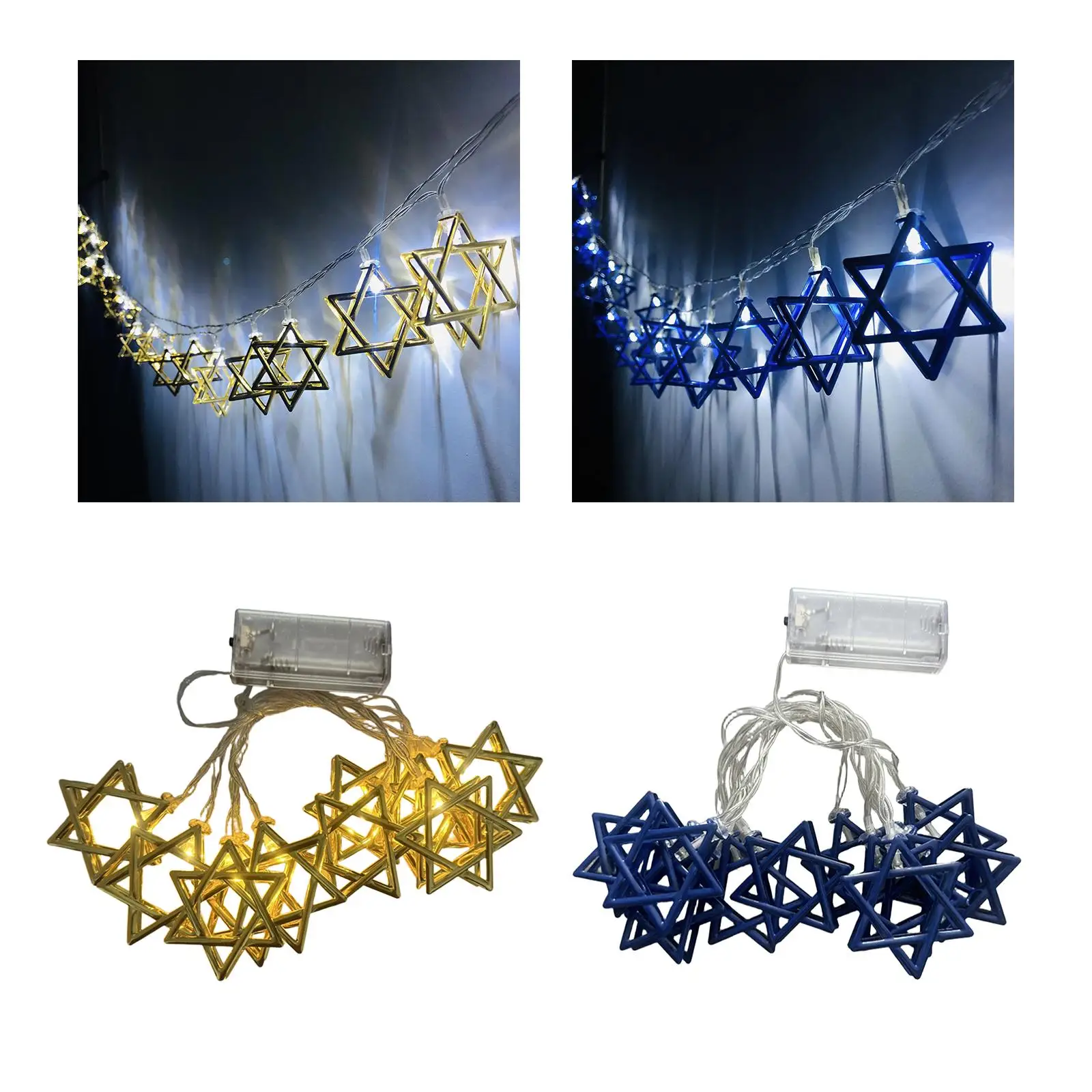 

Star of David Lights String Decor Starry String Lights Lights Decorations for Passover Hanukkah Jewish Judaism Shabbat Chanukah