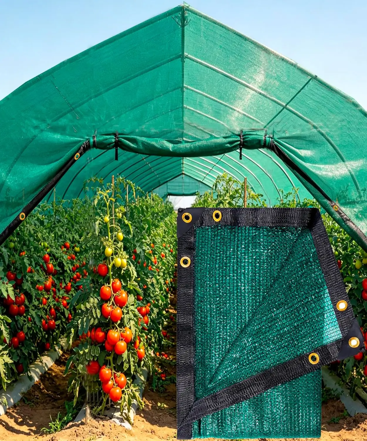 

40% Green Shade Cloth 6x14ft UV Protected Waterproof Garden Netting with Grommets for Patio Pergola Greenhouse Chicken Coop