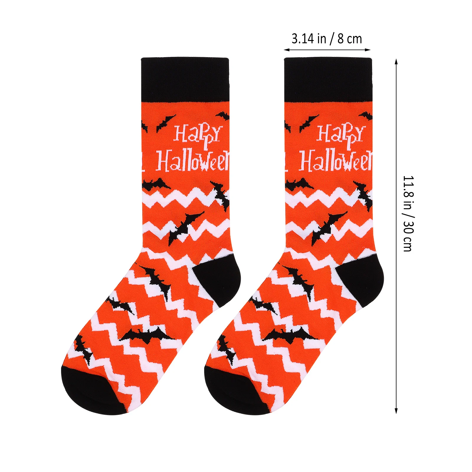 6Pairs Mid Calf Halloween Socks Cotton Comfortable Spooky Pumpkin Patterned Casual Socks for Men Women Unisex Novelty