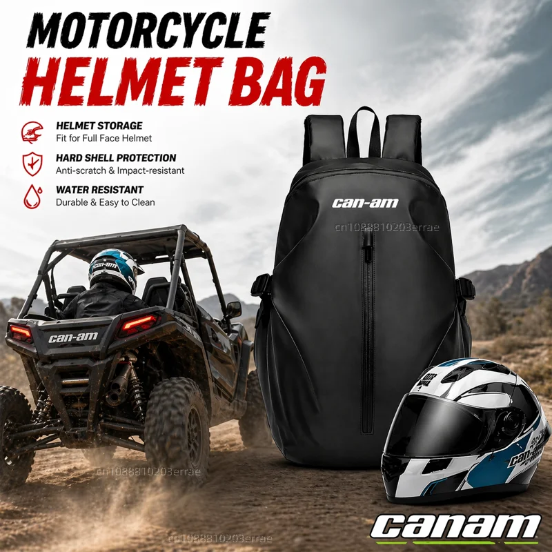 Knight Backpack Motorcycle Helmet Bag Travel Equipment Waterproof Large Capacity For Can Am Outlander 1000 Ryker 900 Renegade