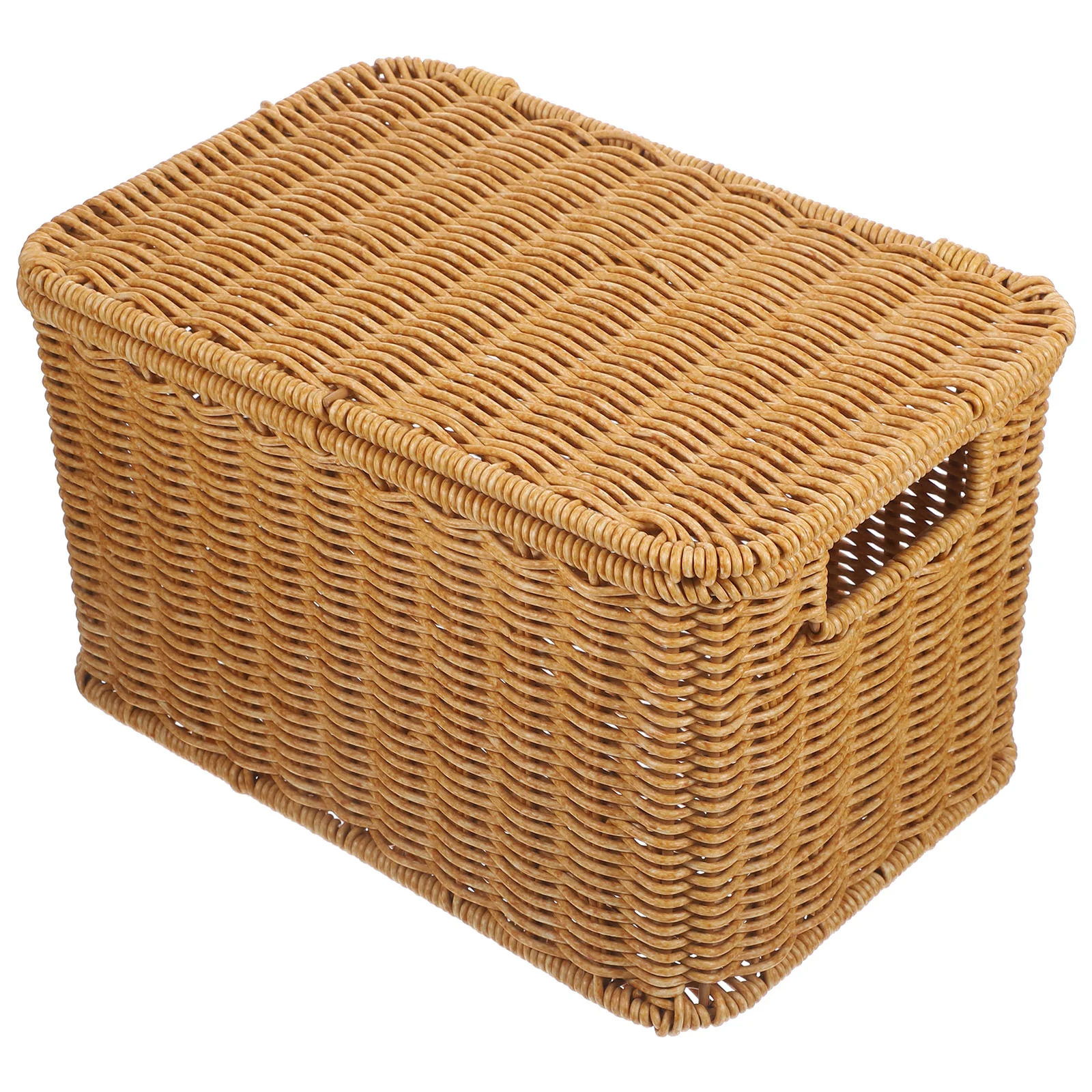 

Woven Storage Box Wicker Basket Baskets Ratan Rattan Laundry Sundries Wardrobe Bins Handwoven Holder Multifunction