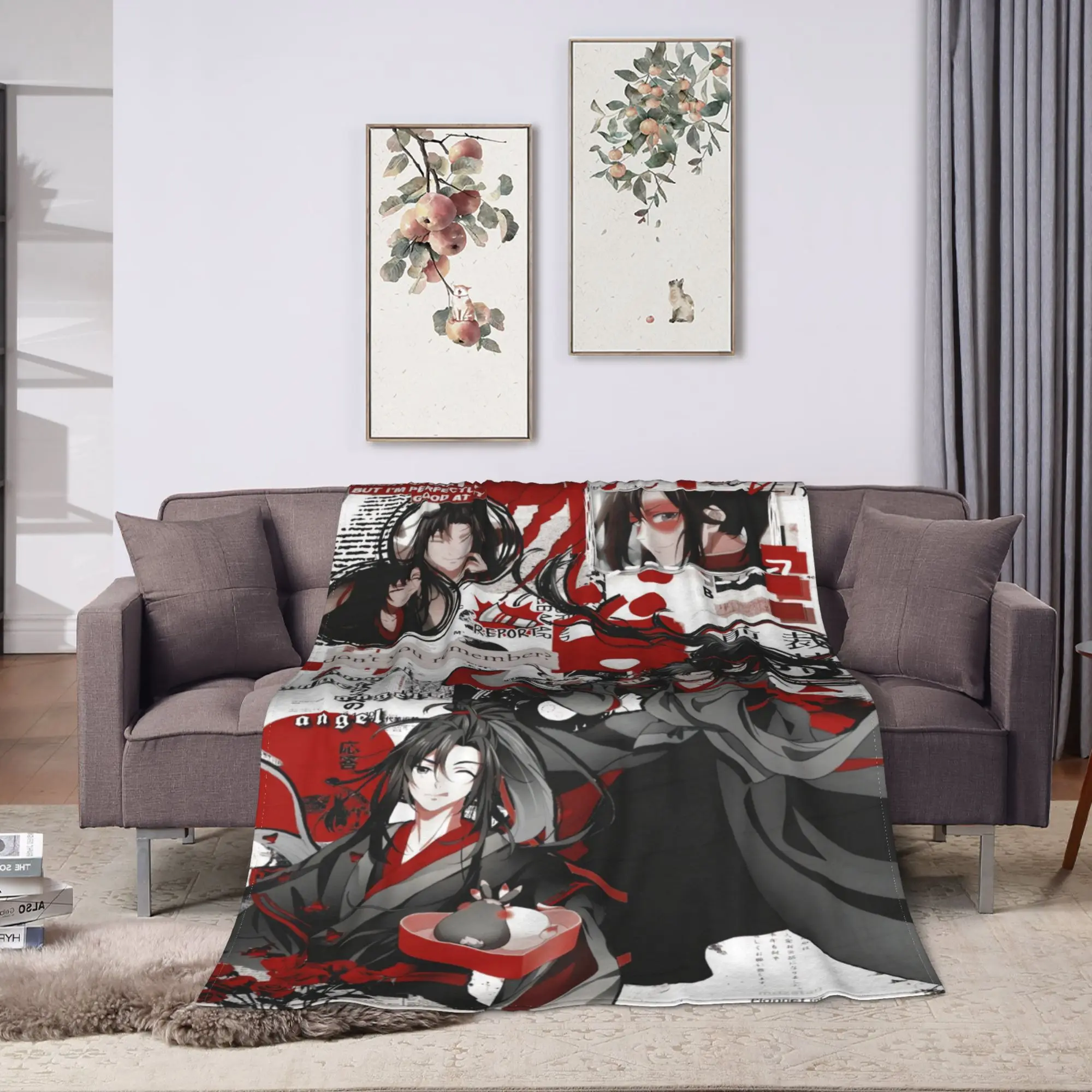 The Untamed WangXian Bunny Mo Dao Zu Shi Super Soft Blankets For Bedroom Throw Blanket Winter Plane Travel Flannel Bedspread