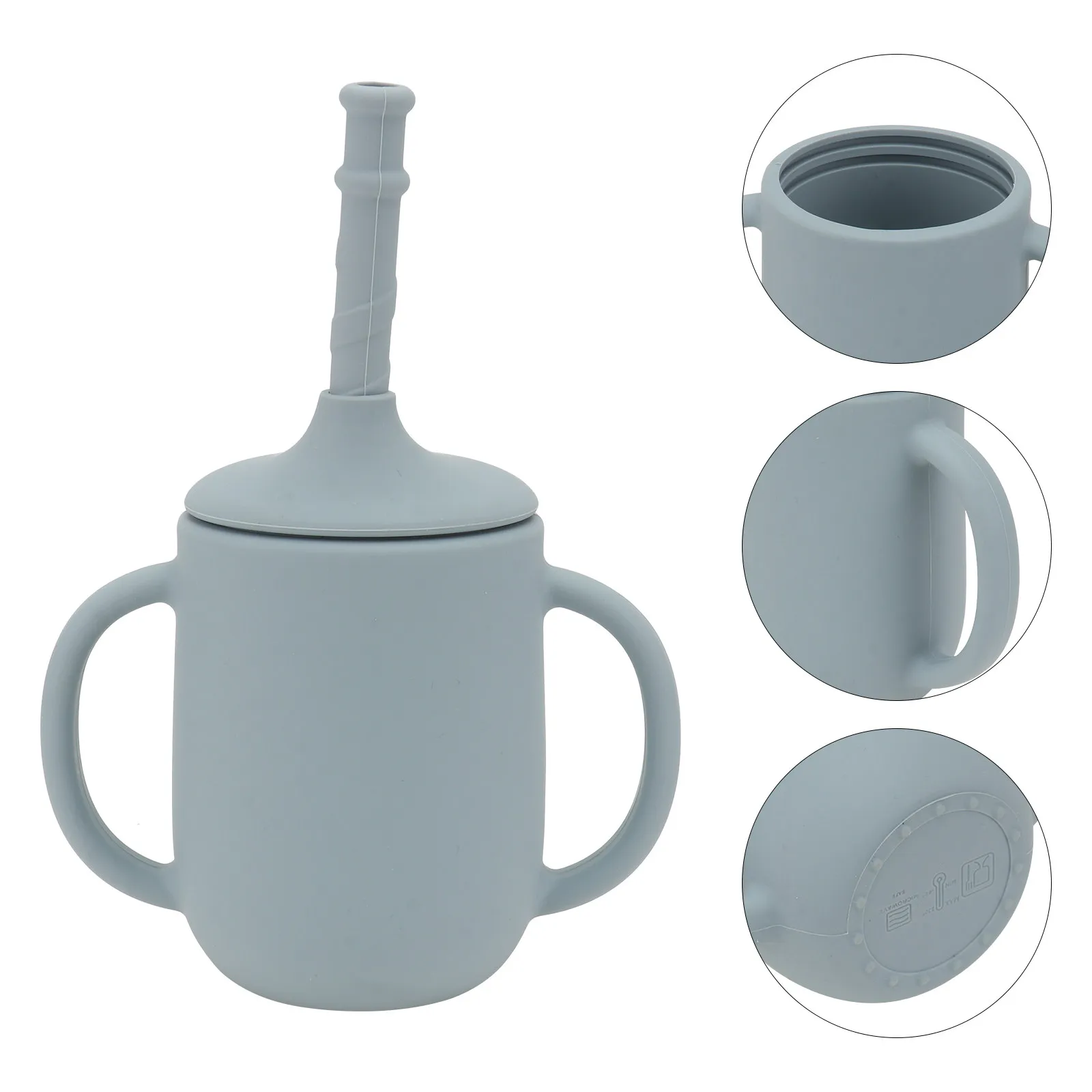 

1Pcs Silicone Baby Drinking Cup with Handles Leak Proof Training Water Cup for Infant Toddler Child Easy Grip Washable Cute