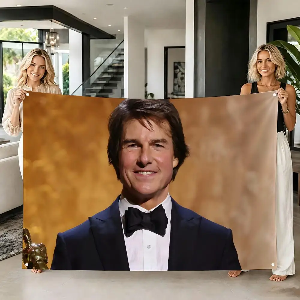 superstar T-Tom Cruise Flags Tapestry Creative Pattern Photo Living Room Wall Art Party Outdoor Decor
