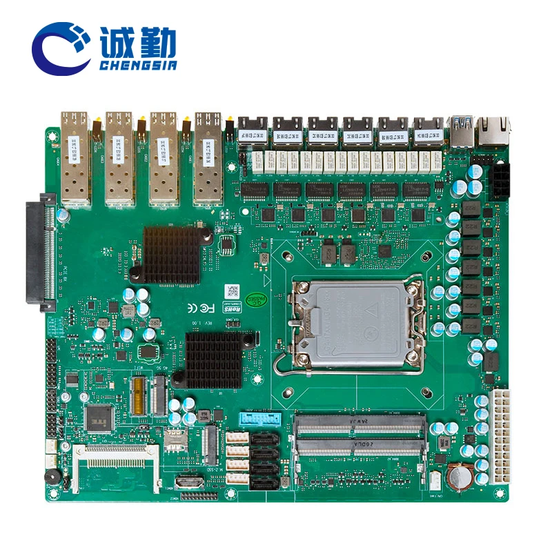 6 Lan Pfsense Firewall Motherboard 4* SFP 10g 12th 13th Gen LGA 1700 H610 H670 Q670 DDR4 PCIe_8X 1*CF 1U Server Motherboard