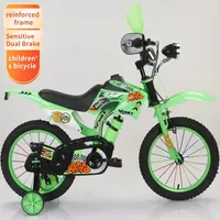 Children's Off-Road Motorcycle Bicycle Green Cross-Border 12/16 Inch Unisex Kids Bike for Boys And Girls