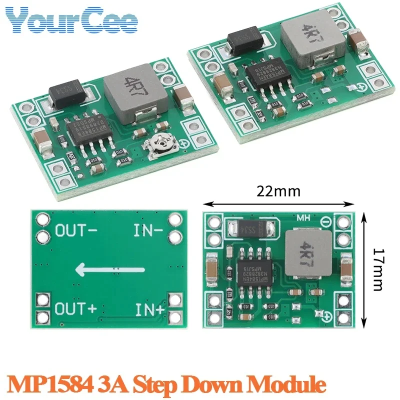 10pcs/1pc MP1584 3A DC-DC Step-down Buck Power Supply Module 3A Voltage Regulator Module 4.5V-28V To 5V/adjustable Output