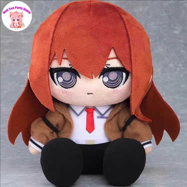19cm Makise Kurisu Christina Cute Cotton Doll Anime Figure Plush Stuffed Toy Puppet Kawaii Mascot Pillow Cosplay Xmas Gifts