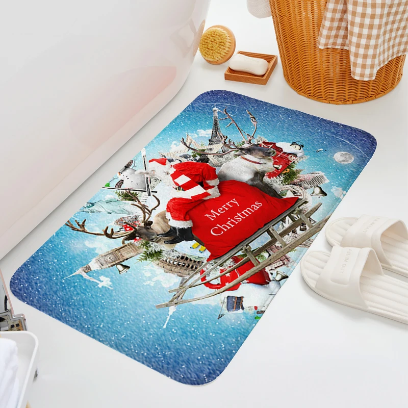 

Bathroom Carpet for Bedroom S-Christmass Room Rug Kitchen Treadmill Rugs Non Slip Carpet Bathmat Doormat Entrance Door Tcarpet