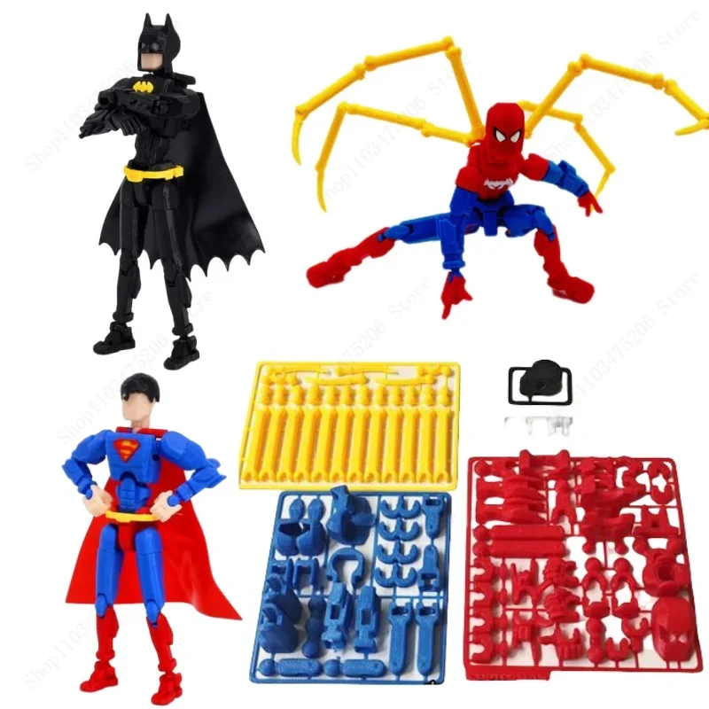 

3rd Spiderman Figure Toys Dummy 3D Printed Movable Shapeshift Robot Action Figuras DIY Lucky 13 Mannequin Decompression Gifts