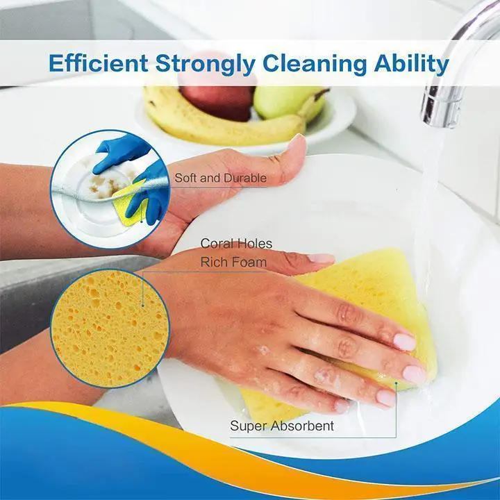 Kitchen dishwashing cleaning color wood pulp cotton thickened non-stick oil dish towel cleaning scouring pad seaweed rag