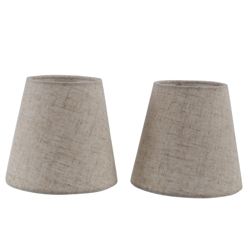 2Pcs Small Lamp Shade Cloth Lamp Cover Chandelier Lamp Dust Cover Fabric Lamp Accessory for Table Lamp and Floor Light-A74P