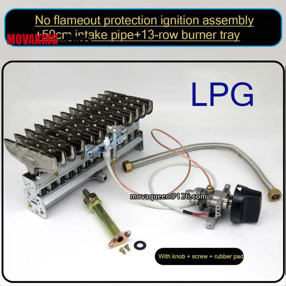 NG LPG Natural Gas Spark Assembly Ignition Switch 13-Row Row Burner Without Flameout Protection