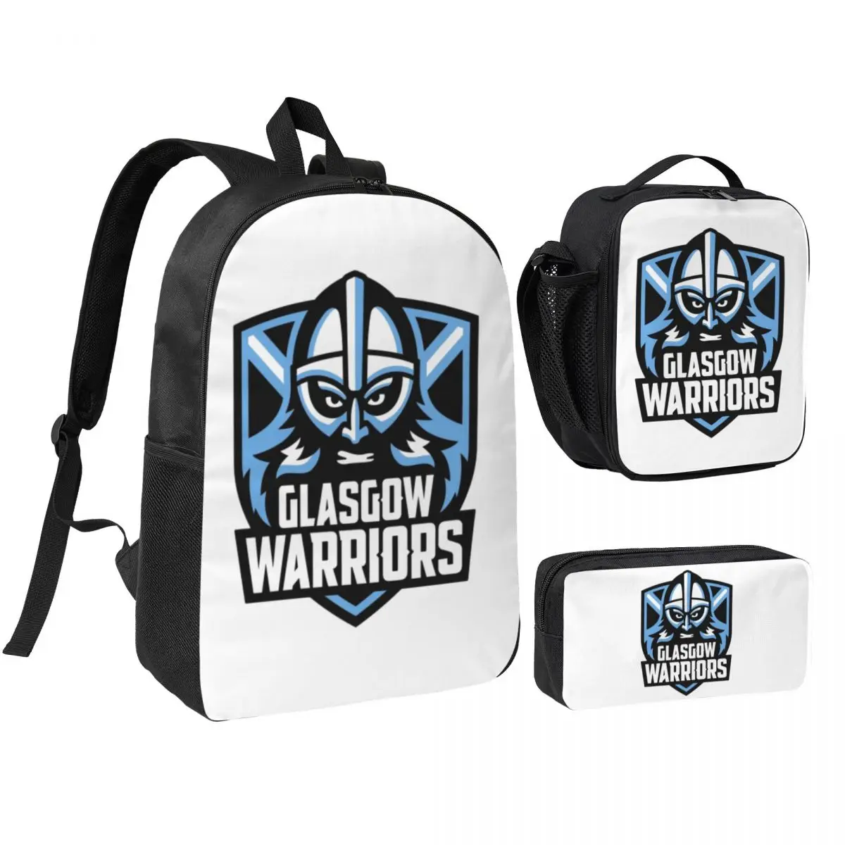 

Glasgow Warriors Icon Backpack Student BookBag School Bag Shoulder Bags 3ps Insulated Lunch Bag Pencil Case