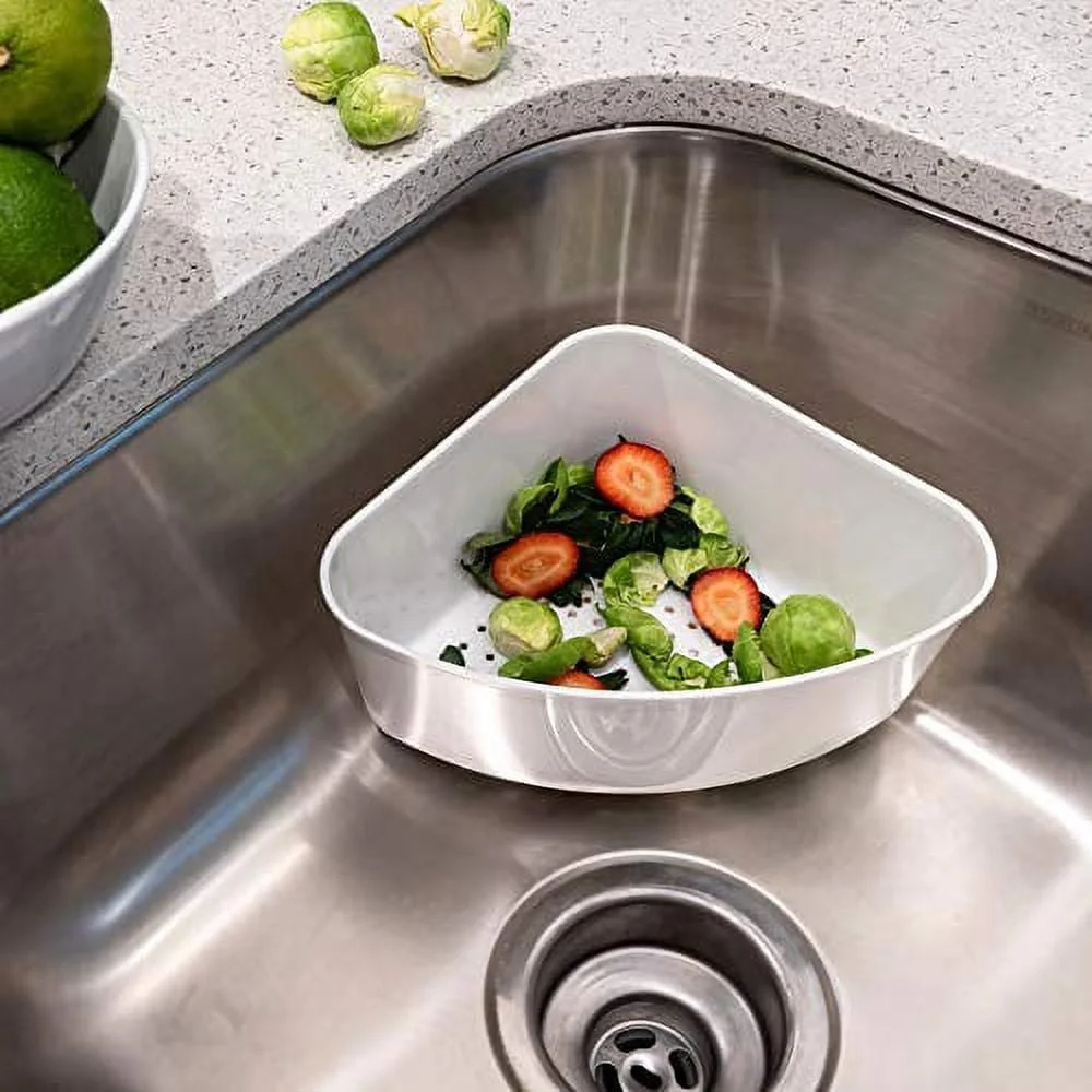 Plastic Hoek Gootsteenzeefje Keuken Voedsel Afval Collector Kleine Druppeldrogen Organisator Groente Resten Schotel Borstels Essentieel