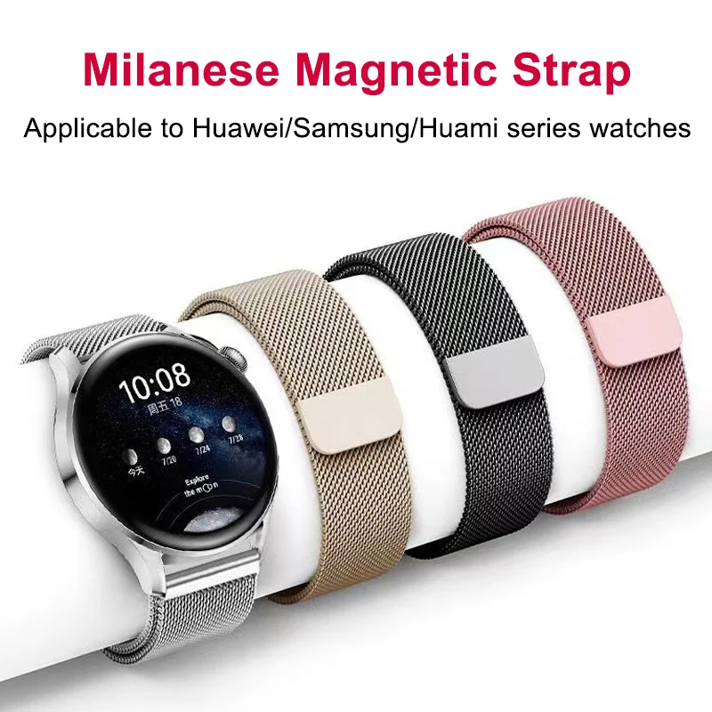 22mm Magnetic Strap for Samsung Samsung Galaxy Watch 3 45mm/46mm,,Magnetic Loop Strap for Samsung Galaxy watch Amazfit GTR Huami