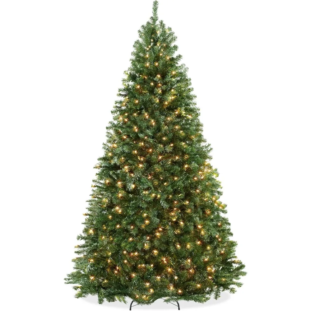 

7.5FT Realistic Pre-Lit Green Spruce Artificial Holiday Christmas Tree with Sturdy Metal Stand