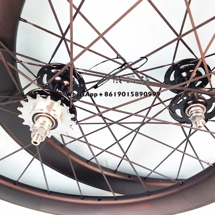 25 مللي متر عرض 60 عمق الكربون المسار دراجة عجلة أنبوبي مع Novatec الثابتة والعتاد 17 الأسنان محور 1432 المتحدث عجلة المسار #3