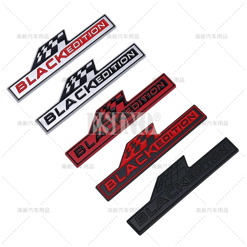 

3D Black Edition Metal Car Emblem Adhesive Rear Trunk Badge Fender Sticker Body Decal Accessory for Vehicle Decoration