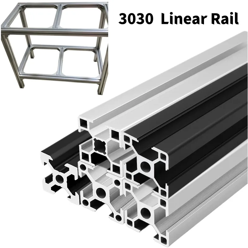 1-peca-de-extrusao-de-aluminio-3030-com-ranhura-t-padrao-europeu-anodizado-trilho-linear-para-pecas-de-impressora-3d-e-diy-cnc-prata-e-preto
