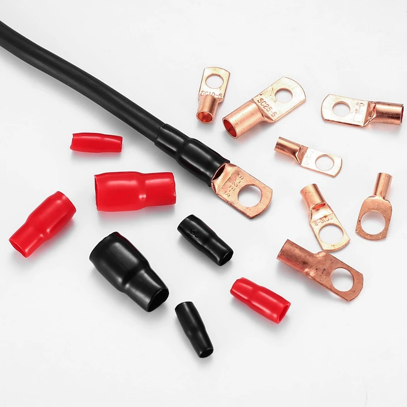 Tube Cable Lug Set Pipe Cable Lug Kit Bolt Hole Tinned Copper Terminals, Crimp Connector, Cable Lug Set