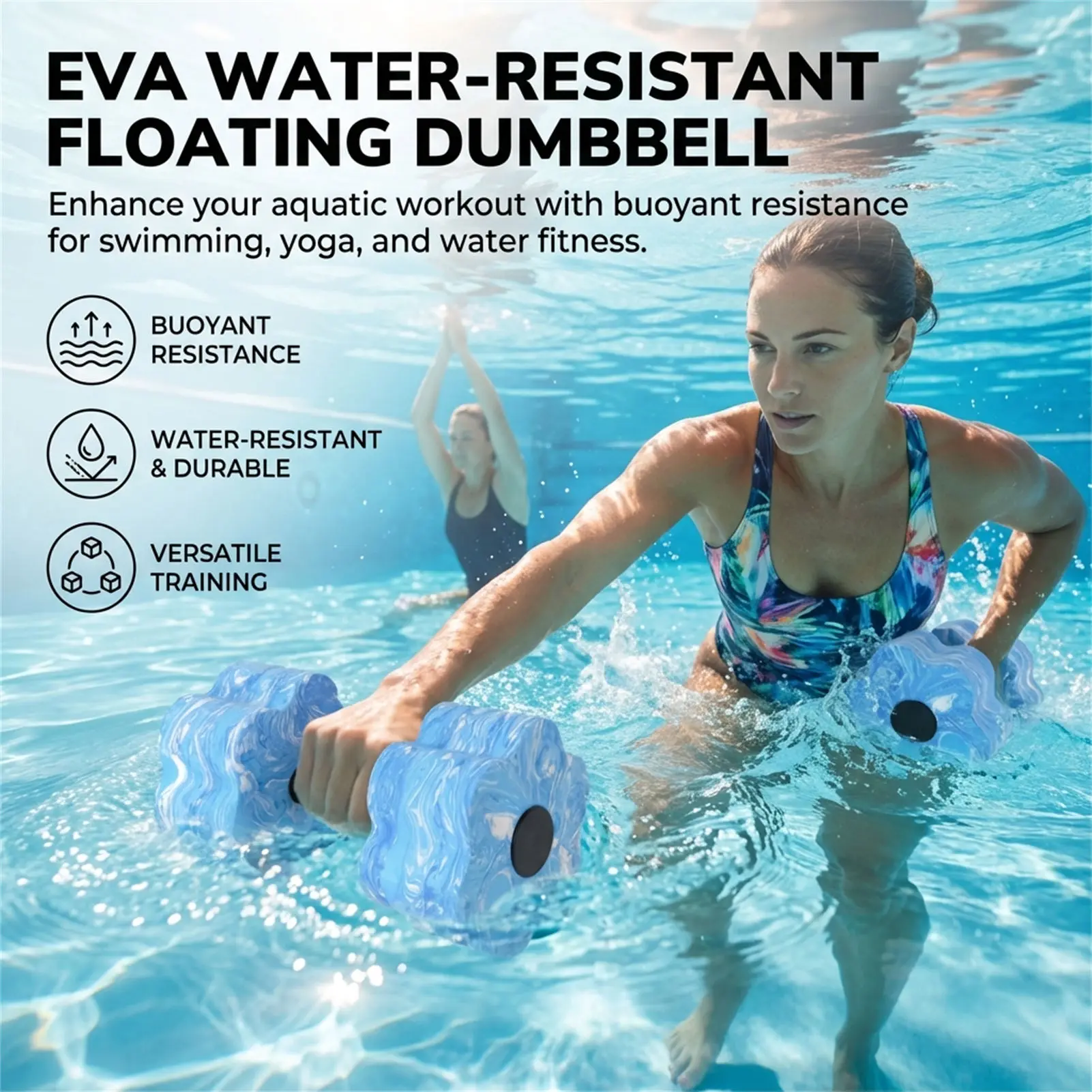 

Водные гантели EVA для плавания, йоги и фитнеса с плавающей конструкцией для сопротивления