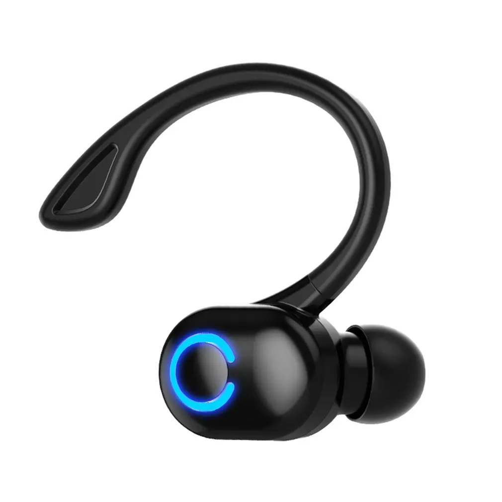 Wireless Bluetooth-compatible 5.2 Ear Hook Single Mini Business Headphone HIFI Bass Noise Cancelling Sports Gaming Headset