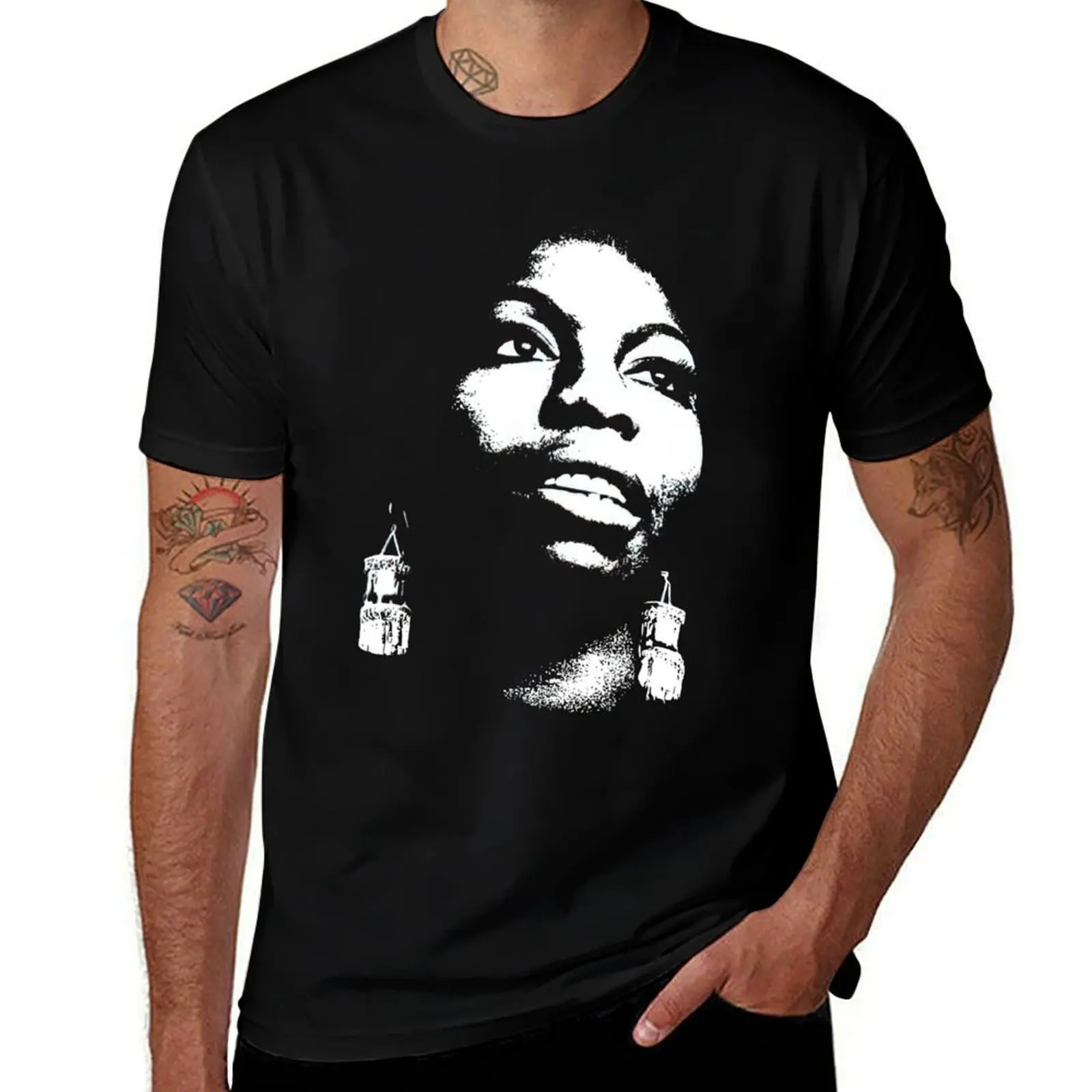 

Nina Simone T-Shirt Basic Daily Outfit Short Sleeve Tee