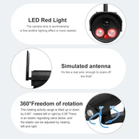 Solar Fake Camera Outdoor Waterproof Security CCTV Surveillance Simulation Dummy Camera Red Flashing LEDlight No Wiring Required 4