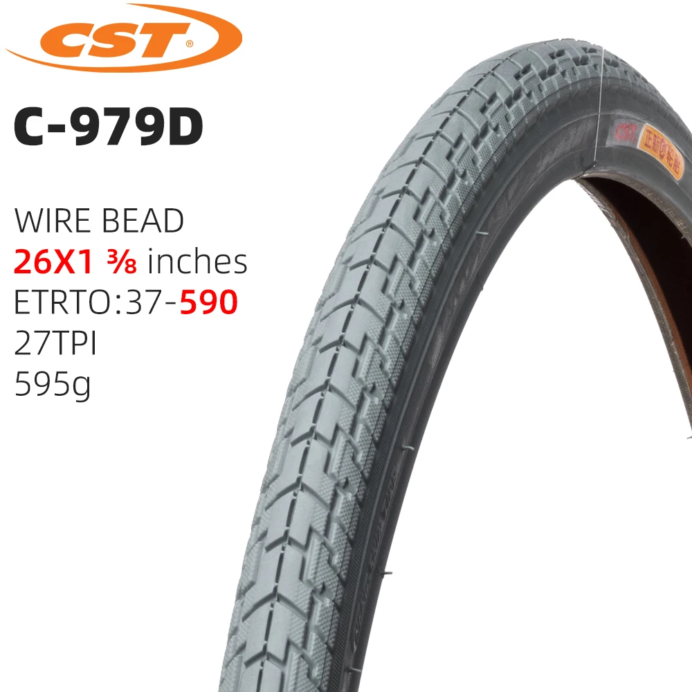 24x1⅜ 26x1⅜ 27x1⅜ 37-540 37-590 37-630 CST C-979D C979 C979D CITY BICYCLE TIRE OF TRAVEL BIKE TYRE