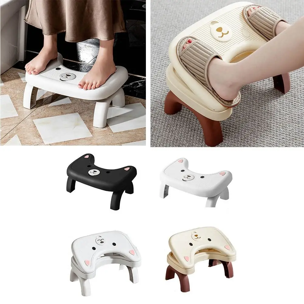 

Multi-function Non-slip Folding Toilet Footstool Foldable Durable Toilet Seat Ergonomic Thickened Under Desk Footrest Home