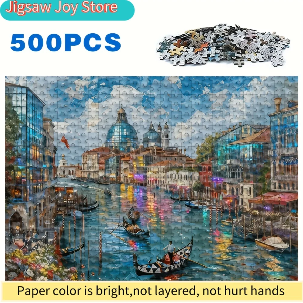500/A puzzel voor volwassenen - uitdagend, groot aantal stukjes, complex breinbreker, geschikt voor volwassenen en gezinnen, draagbare doos voor op reis