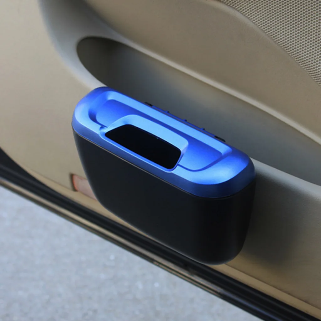 Car Trash Aluminum Garbage Holder Ashtray Storage Bag Accessories Auto Door Seat Back Visor Trash Paper Dustbin