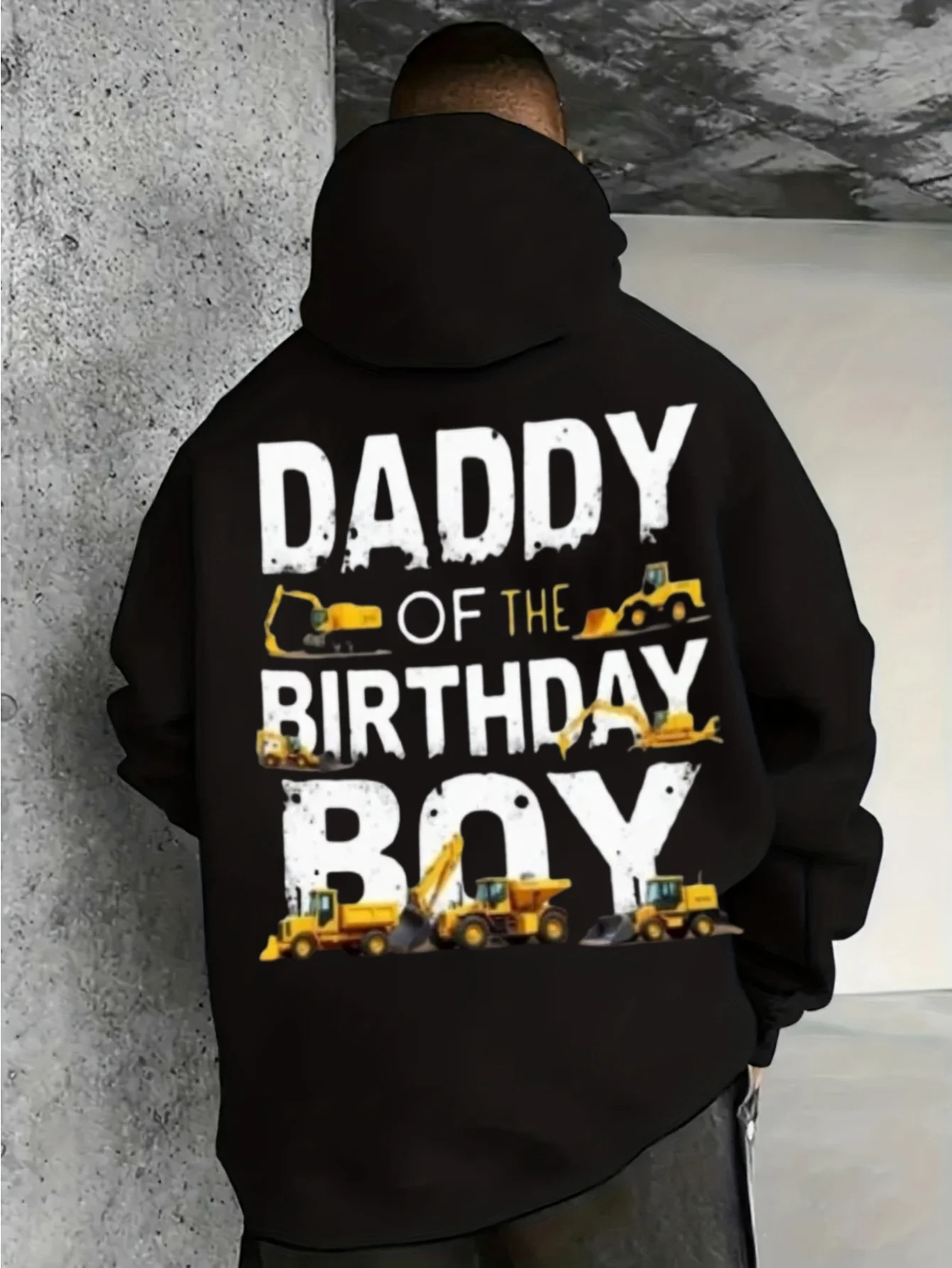 Men's Hooded Sweatshirt, Family Matching Style, Printed, Plus Size, Long-Sleeved Casual Style