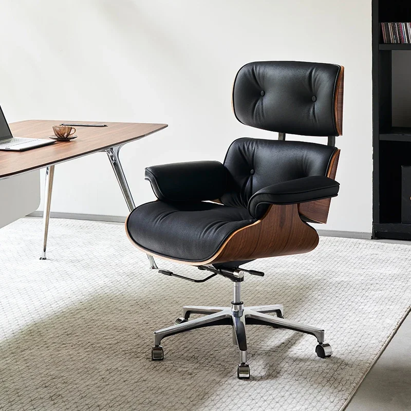 

Chaise Longue Chair Backrest Single Person Rotating Vanity Office Leg Rest Gamming Lazy Armchairs Bedroom Ergonomic Leather