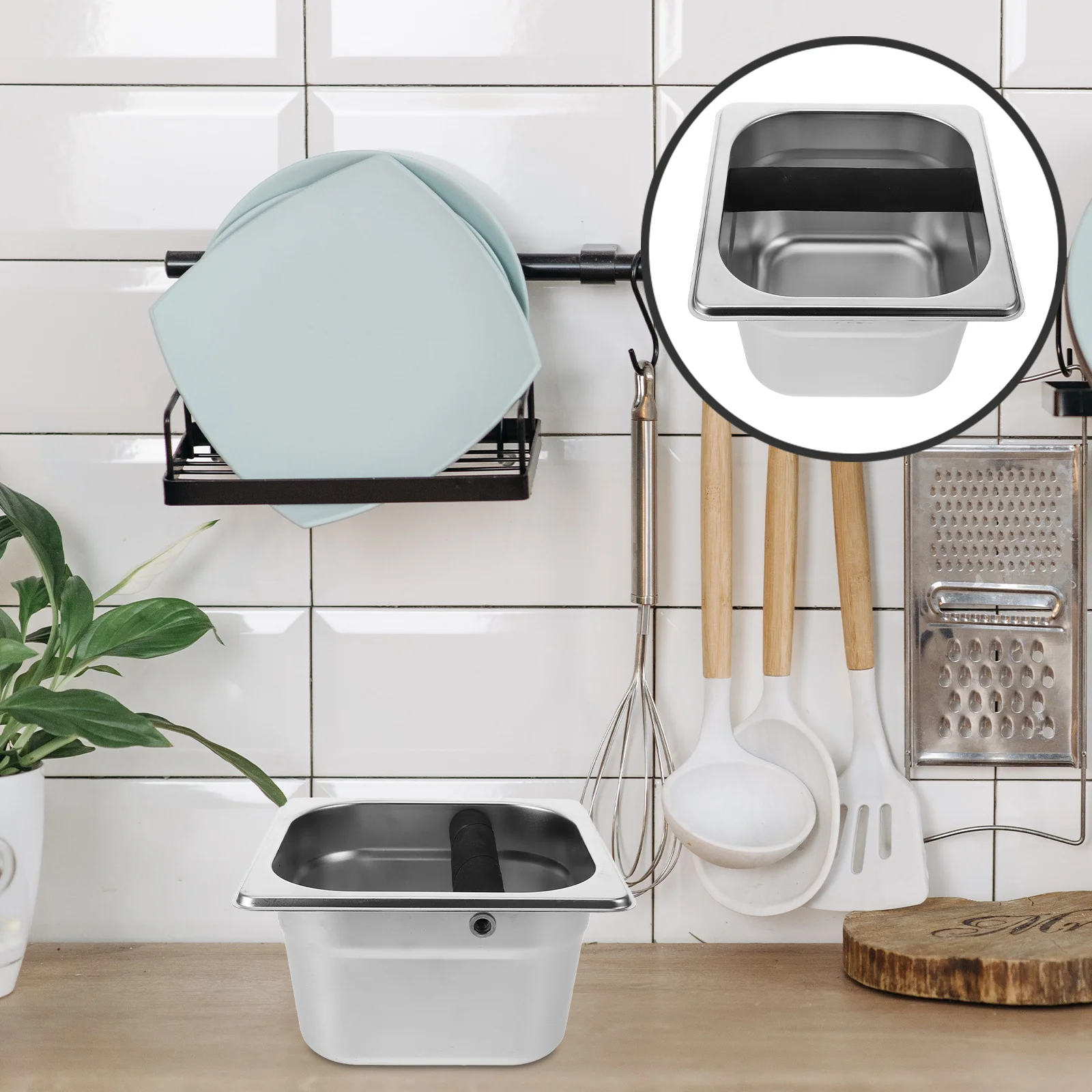 أداة إسبرسو من الفولاذ المقاوم للصدأ موثوقة وبناء فعال للتخلص من أرض القهوة للمنزل والمطبخ والمكتب والقهوة