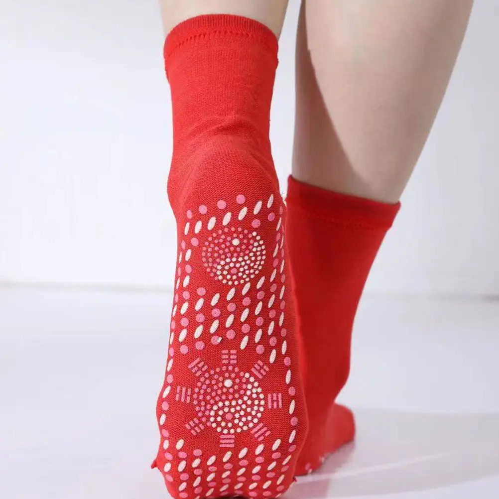 

6Pairs Self Heated Warm Winter Socks Mid Calf Thermal Heating Socks for Cold Weather Foot Massage Blood Circulation Relief Daily