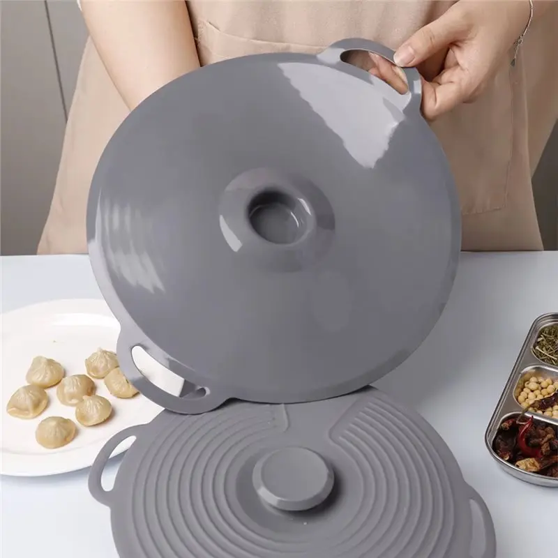 M12K-Reusable Heat-Resistant Silicone Bowl LIDS, Microwave Splash LIDS, Suitable For Bowls, Plates L