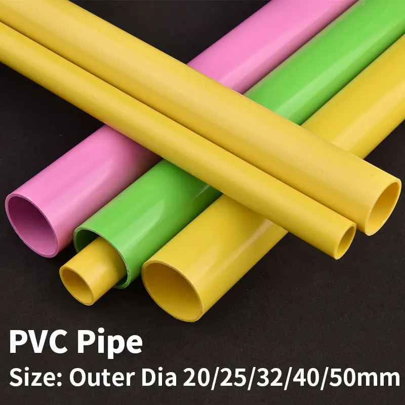 

1 шт. 20/25/32/40/50 мм аквариумная труба из ПВХ для дома и сада DIY трубка с полкой для орошения сада пластиковая дренажная труба длиной 48 ~ 50 см