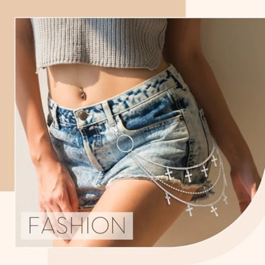 6 Pcs Jeans Chain Belt Waist P - Body Jewelry Goth ulasan dan harga