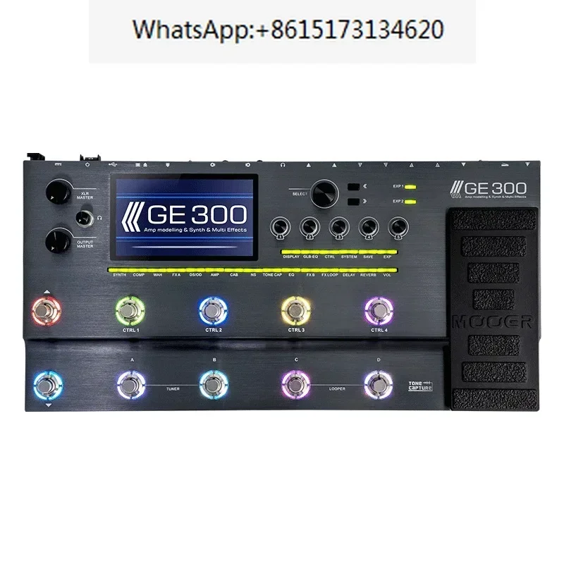 

Многофункциональный процессор эффектов для электрогитары Mooer Ge300/GE-300 с моделированием усилителей, педаль эффектов для профессионалов.