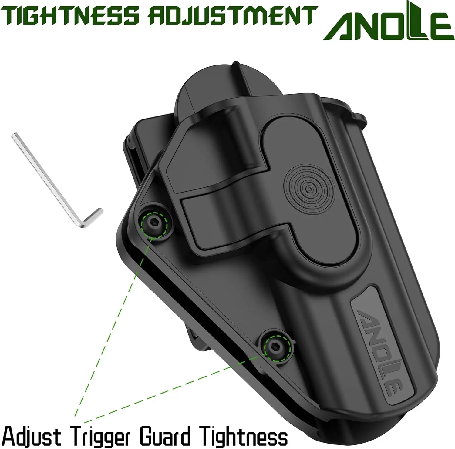 الحافظة التكتيكية OWB لـ Ruger 9، Taurus GX4، Hellcat Pro، Sig P365 XL، S&W M&P Shield EZ، SCCY Cpx، Glock 17 19 26 27 42 43 48 MOS #3